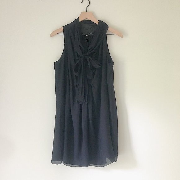 TWENTY8TWELVE Silk Monette Tie Dress - Black - Picture 3 of 10